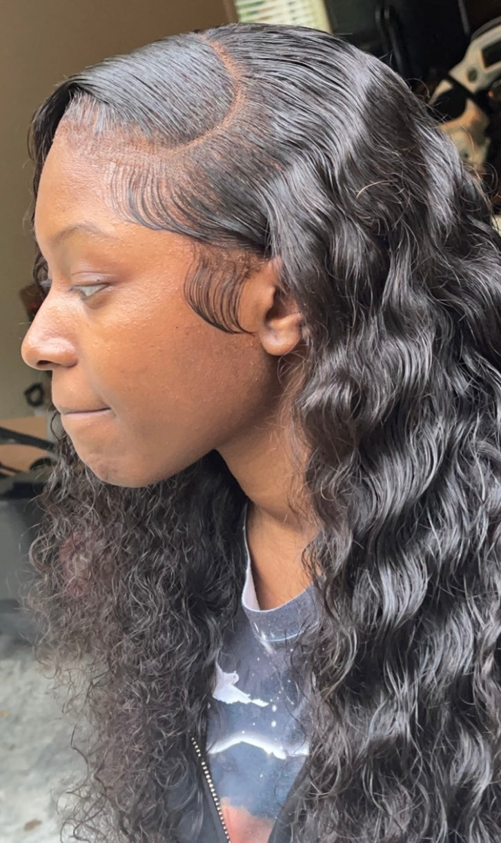 Deep wave frontal wigs